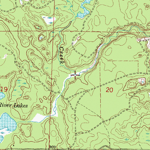 Topographic Map of Hubble Creek, MI