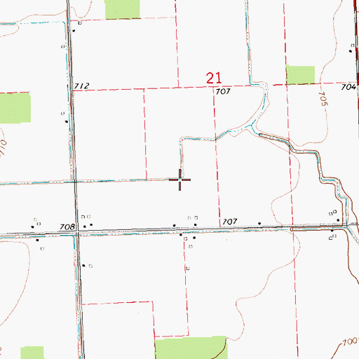 Topographic Map of Huckleberry Drain, MI