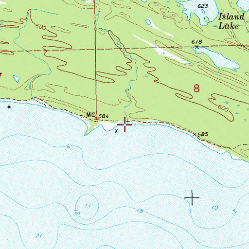 Topographic Map of Hudson Creek, MI