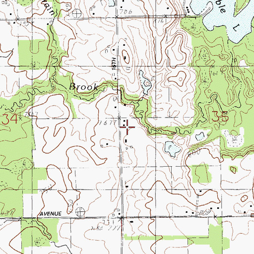 Topographic Map of Hughes School, MI