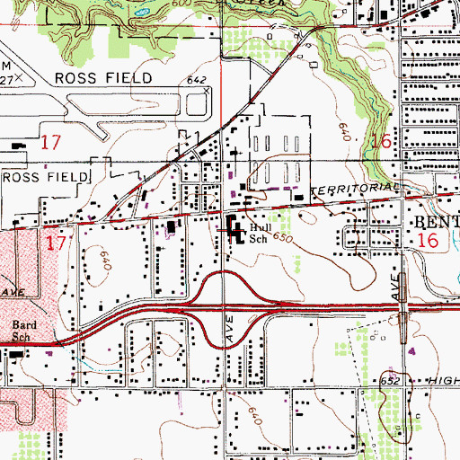 Topographic Map of Hull School, MI