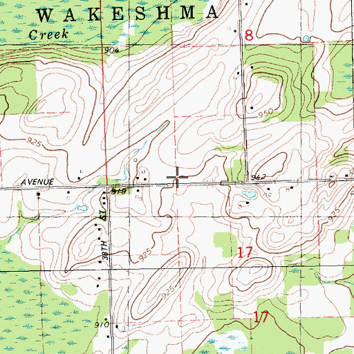 Topographic Map of Hull School, MI