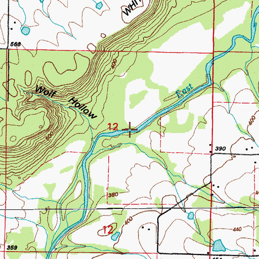Topographic Map of Powell Ford, AR
