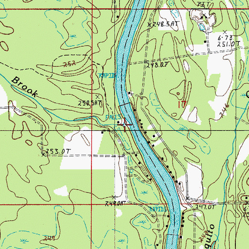 Topographic Map of Hunters Brook, MI