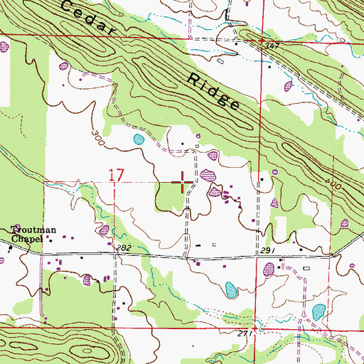 Topographic Map of Providence Church (historical), AR