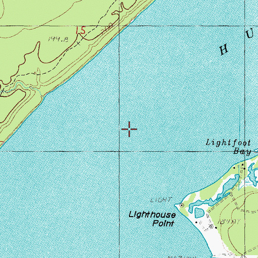 Topographic Map of Huron Bay, MI