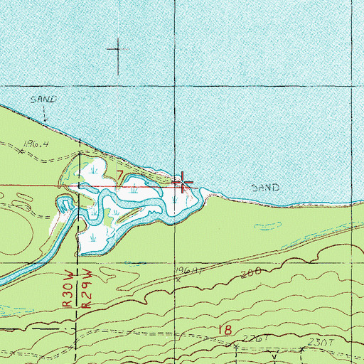 Topographic Map of Huron River, MI
