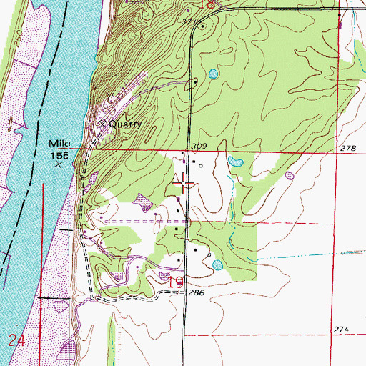 Topographic Map of Red Hill, AR