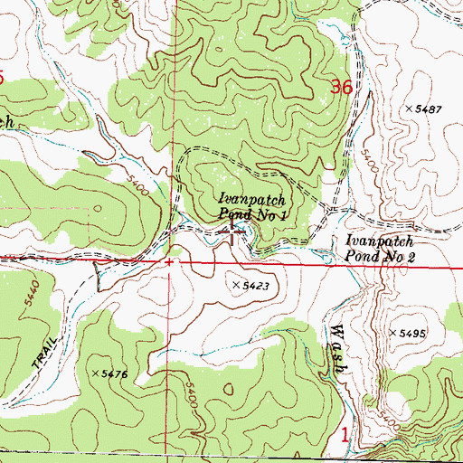 Topographic Map of Ivanpatch Pond Number One, AZ