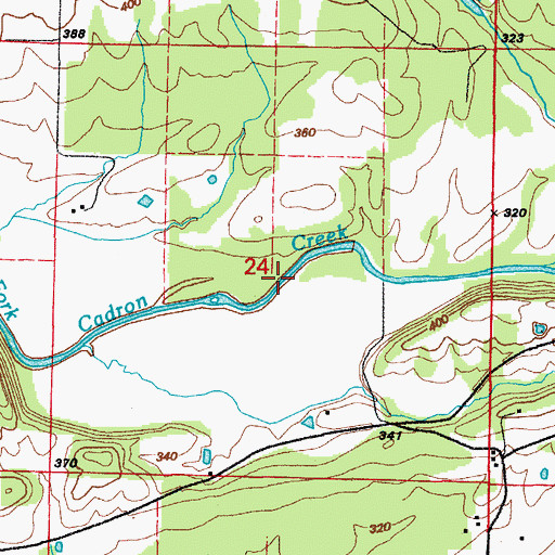 Topographic Map of Red River Ford, AR