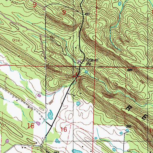 Topographic Map of Rocky Gap, AR
