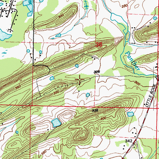 Topographic Map of Rocky Ridge School (historical), AR