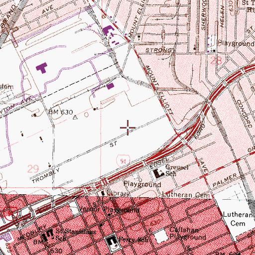 Topographic Map of Immaculate Conception School, MI