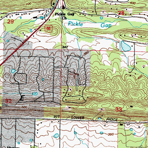 Topographic Map of Rolling Hills, AR