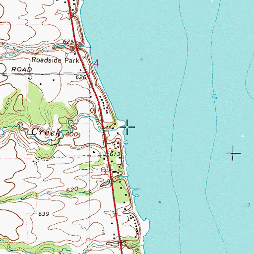 Topographic Map of Indian Creek, MI