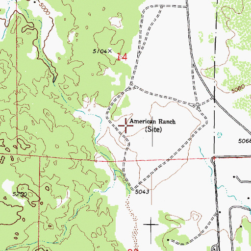 Topographic Map of American Ranch, AZ
