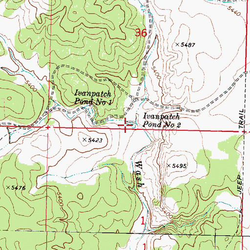 Topographic Map of Ivanpatch Pond Number Two, AZ