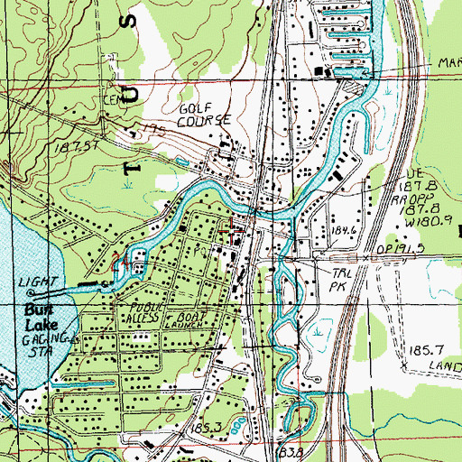 Topographic Map of Indian River, MI