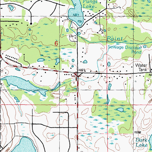 Topographic Map of Indianwood Church, MI