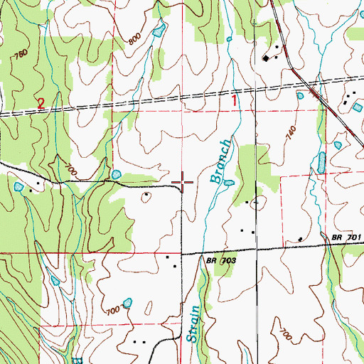 Topographic Map of Shady Grove Church (historical), AR