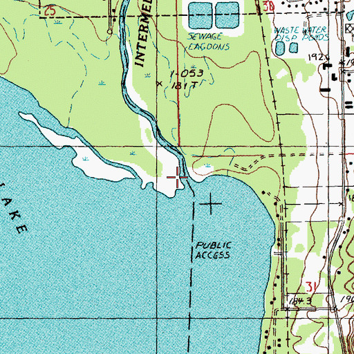 Topographic Map of Intermediate River, MI