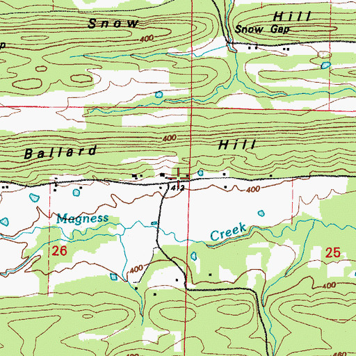 Topographic Map of Sharon Church (historical), AR