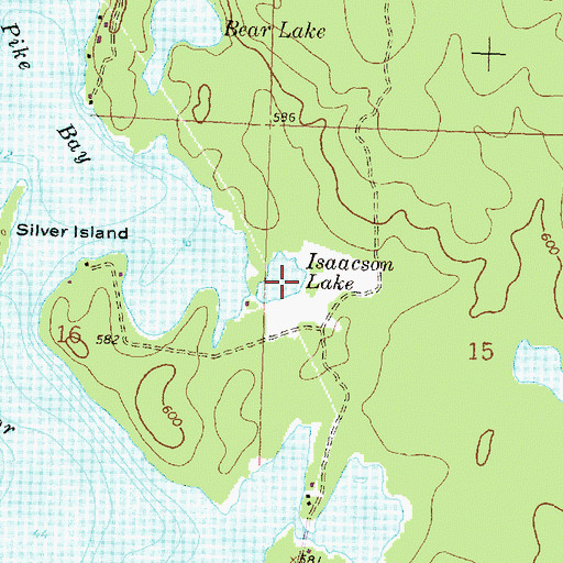 Topographic Map of Isaacson Lake, MI