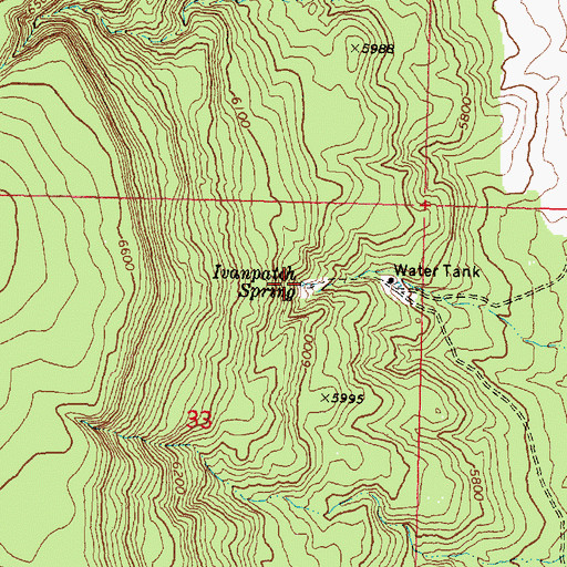 Topographic Map of Ivanpatch Spring, AZ