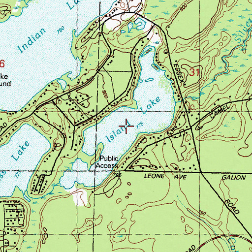 Topographic Map of Island Lake, MI