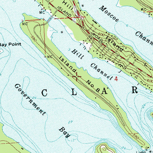 Topographic Map of Island Number Eight, MI