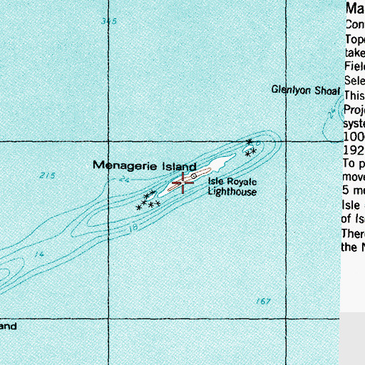 Topographic Map of Isle Royale Lighthouse, MI