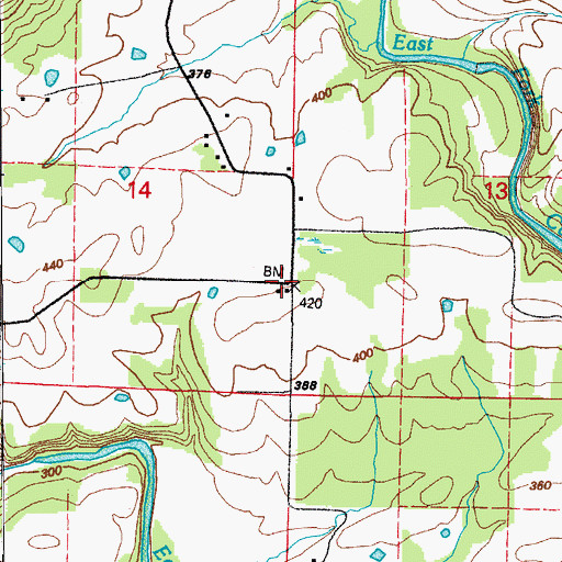 Topographic Map of Star Gap Church (historical), AR