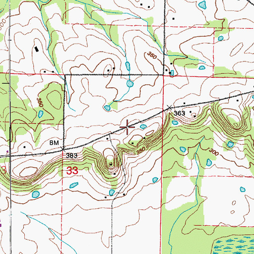 Topographic Map of Stony Point School (historical), AR