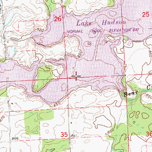 Topographic Map of J B Drain, MI
