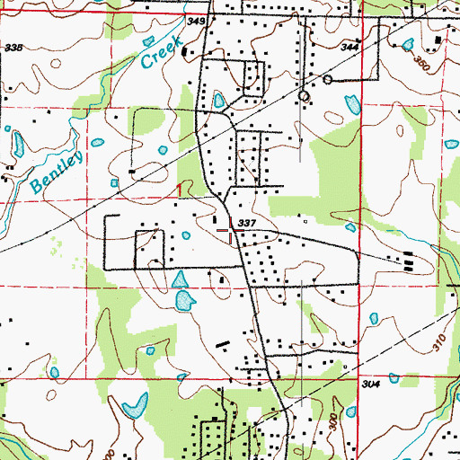 Topographic Map of Sunny Gap (historical), AR