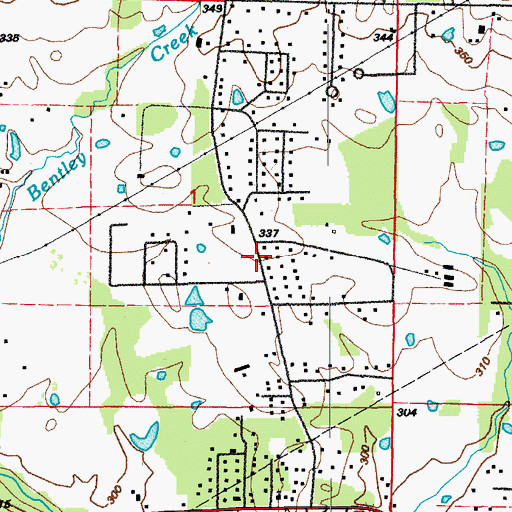 Topographic Map of Sunny Gap School (historical), AR