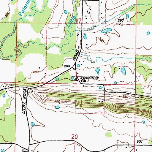 Topographic Map of Tucker School (historical), AR