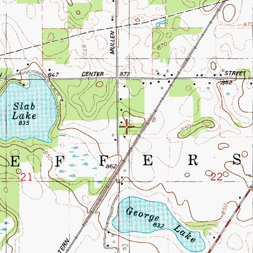 Topographic Map of Jefferson Center School, MI