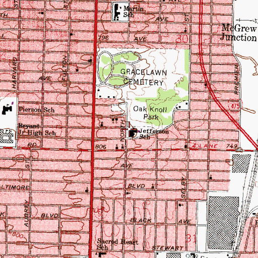 Topographic Map of Northridge Academy, MI
