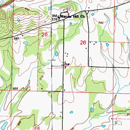 Topographic Map of Union Valley School (historical), AR