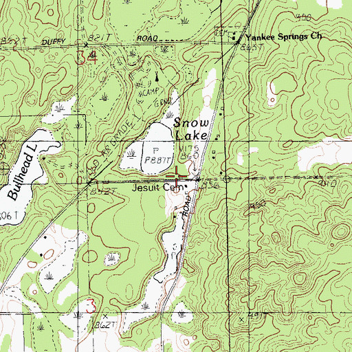 Topographic Map of Jesuit Cemetery, MI