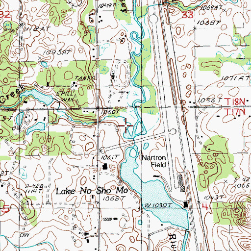 Topographic Map of Jewitt Creek, MI
