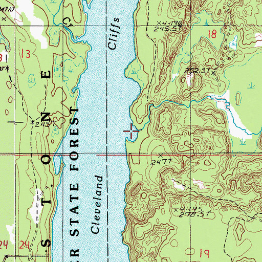 Topographic Map of Joe Creek, MI