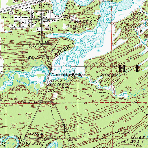 Topographic Map of Joel Creek, MI