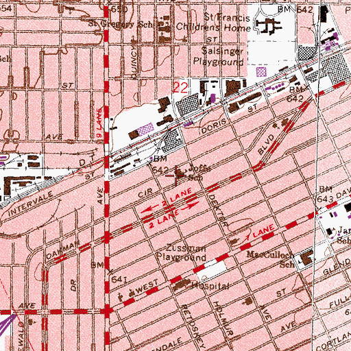 Topographic Map of Joffe School, MI