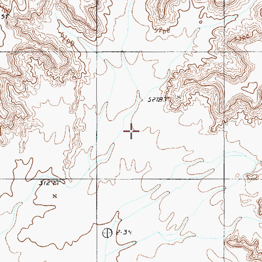 Topographic Map of Ives Mesa, AZ