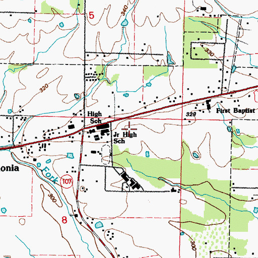 Topographic Map of Vilonia High School, AR