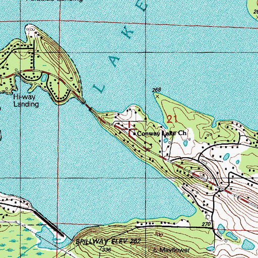 Topographic Map of Washam School (historical), AR