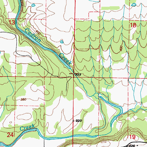 Topographic Map of West Ford, AR
