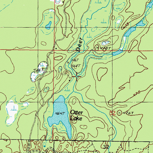 Topographic Map of Johnson Creek, MI